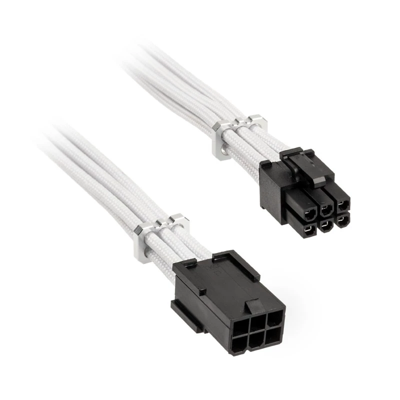 PCIe 6 kontaktų ilginamasis laidas BITFENIX Alchemy 45 cm baltas įvore