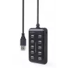 USB šakotuvas Gembird UHB-U2P10P-01 — 10 prievadų USB 2.0 šakotuvas