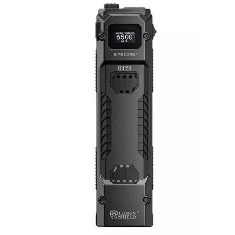 Rankinis žibintuvėlis Nitecore EDC29, nerūdijančio plieno korpusas, 2 šviesos diodai, 15–6500 lm, IP54, įkraunamas per USB