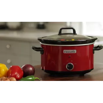 Slow Cooker Crock-Pot SCV400RD 3.5 L keraminis išimamas dubuo, stiklinis dangtis, 2 kaitinimo nustatymai