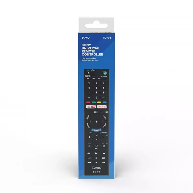 Savio RC-08 nuotolinio valdymo pultas TV Spaudimo mygtukai