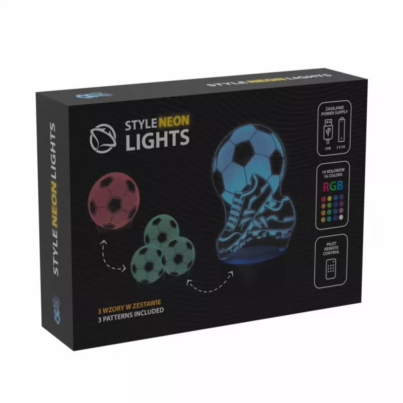 Stalinė lempa MANTA SNL124RGB RGB 3D šviesos dekoratyviniai rutuliai, spalvą keičiantis LED, dekoratyvinis apšvietimas