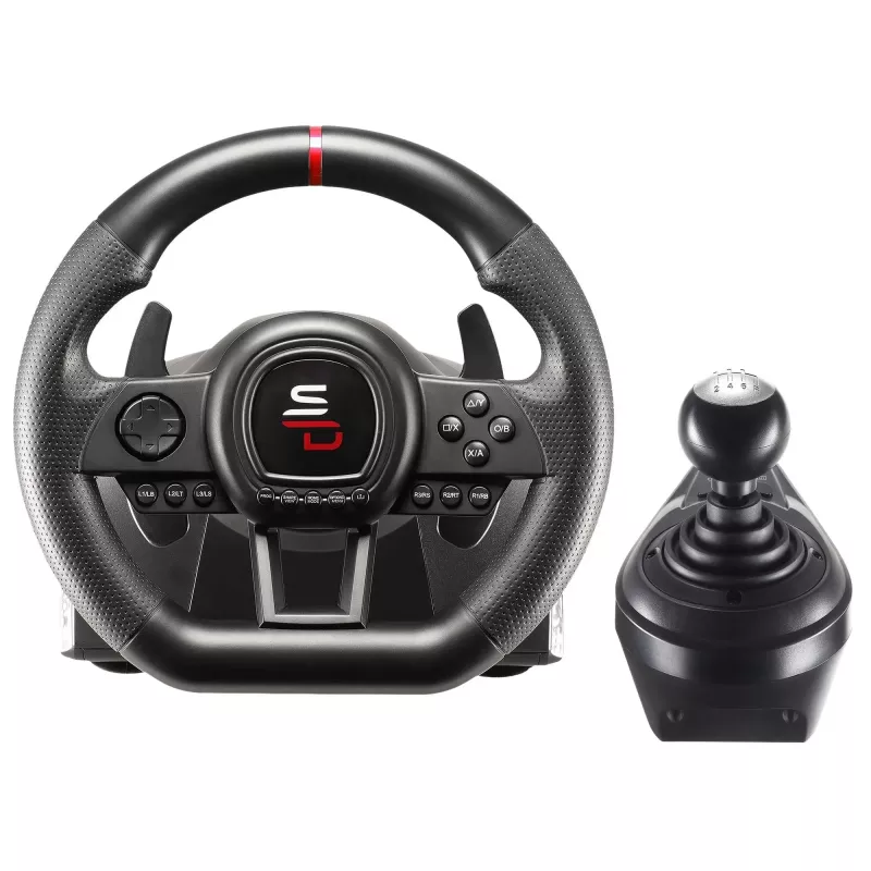Vairas + pedalai + vairasvirtė Subsonic SA5658 juoda USB, skirta PlayStation 4, Xbox One