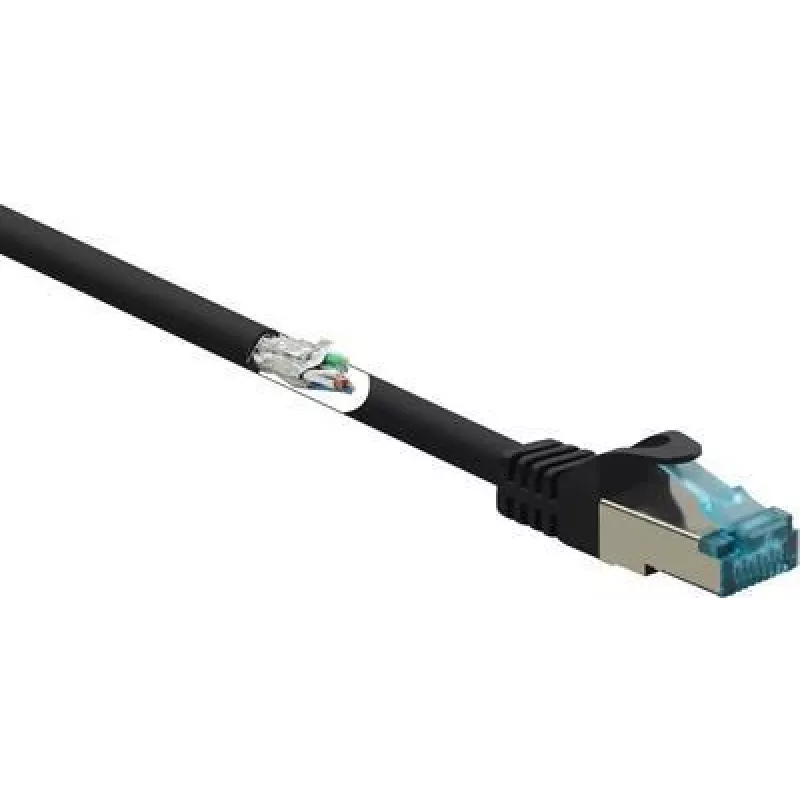 Renkforce RF-5047482 tinklo kabelis juodas 0,25 m Cat6a S/FTP (S-STP) (RF-5047482)