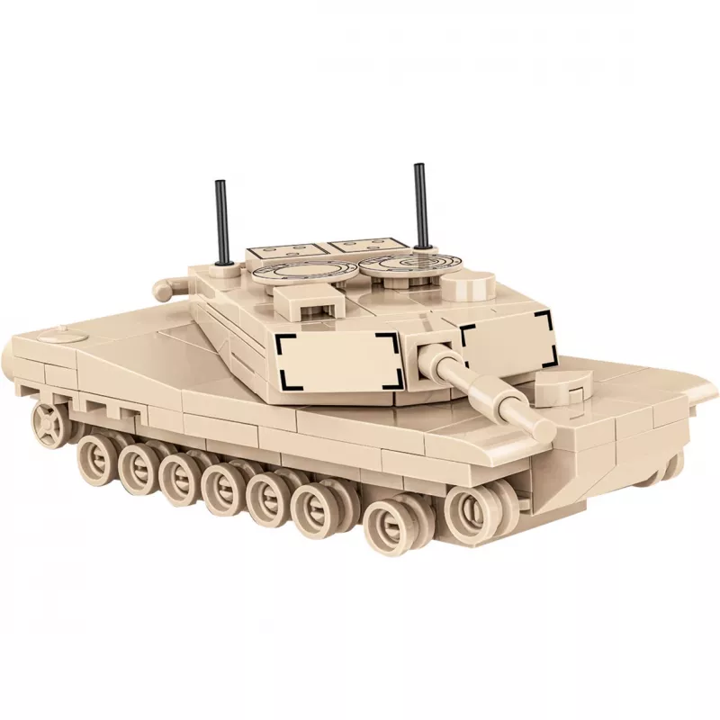 Statybinis rinkinys Cobi Abrams M1A2 — 174 vnt., rekomenduojamas amžius 6+, smėlio spalvos