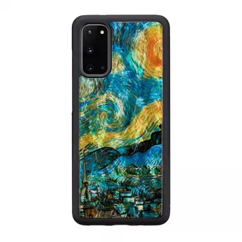 Apsauginis telefono dėklas iKins Samsung Galaxy S20 – juodos žvaigždėtos nakties dizainas
