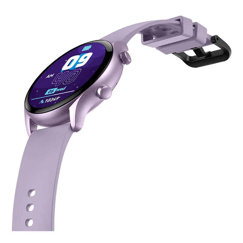 Išmanusis laikrodis Zeblaze Btalk 3 Plus — 1.39 colio (3.53 cm) IPS 360×360 px, jutiklinis ekranas, silikoninis dirželis, violetinė