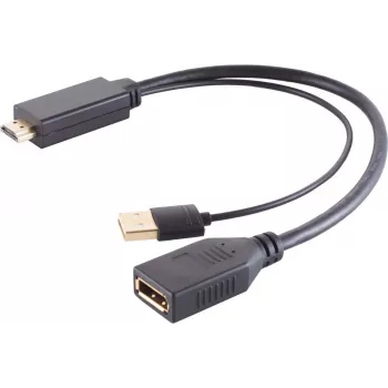HDMI į DisplayPort adapteris ShiverPeaks 10-01010 — 4K, 30 cm laidas