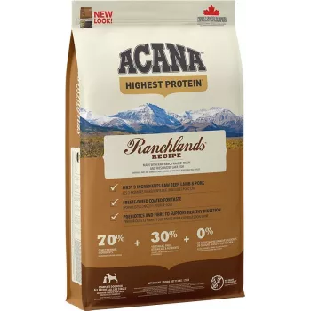 ACANA Highest Protein Ranchlands - sausas šunų maistas - 11,4 kg