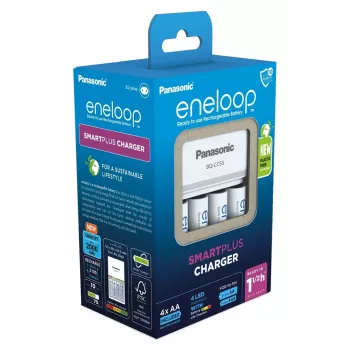 Baterijų įkroviklis PANASONIC Eneloop Smartplus BQ-CC55 + 4x AA 2000 mAh (K-KJ55MCD40E)