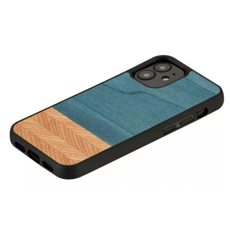 Telefono dėklas man and wood, skirtas iPhone 12 mini — džinsinė juoda