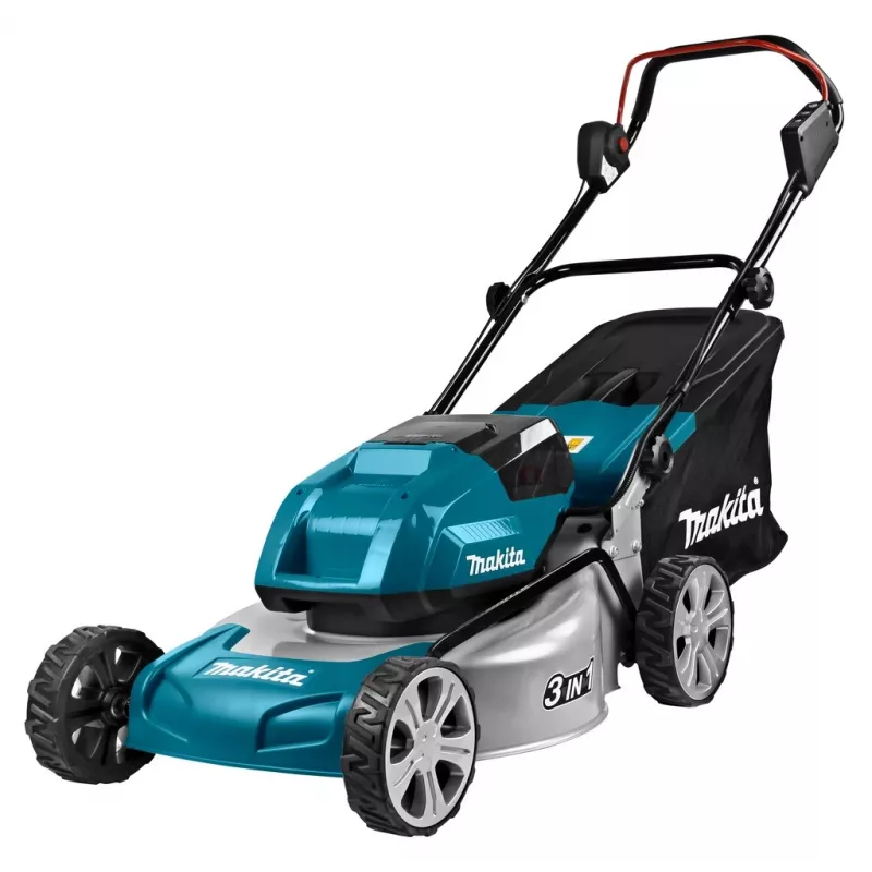 Makita DLM460PT2 vejapjovė Stumdoma vejapjovė Akumuliatorinė Juoda, Mėlyna, Pilka
