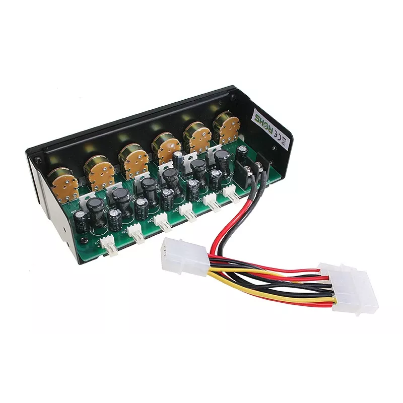 Ventiliatoriaus valdiklis Lamptron FC2 4 kanalų 30 W (PWM/įtampos valdymas kompiuterio aušinimo ventiliatoriams)