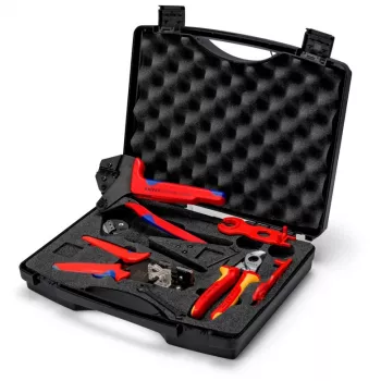 Kabelių užspaudimo įrankis Knipex 97 91 04 V01 pilkas oranžinis raudonas 5 vnt.