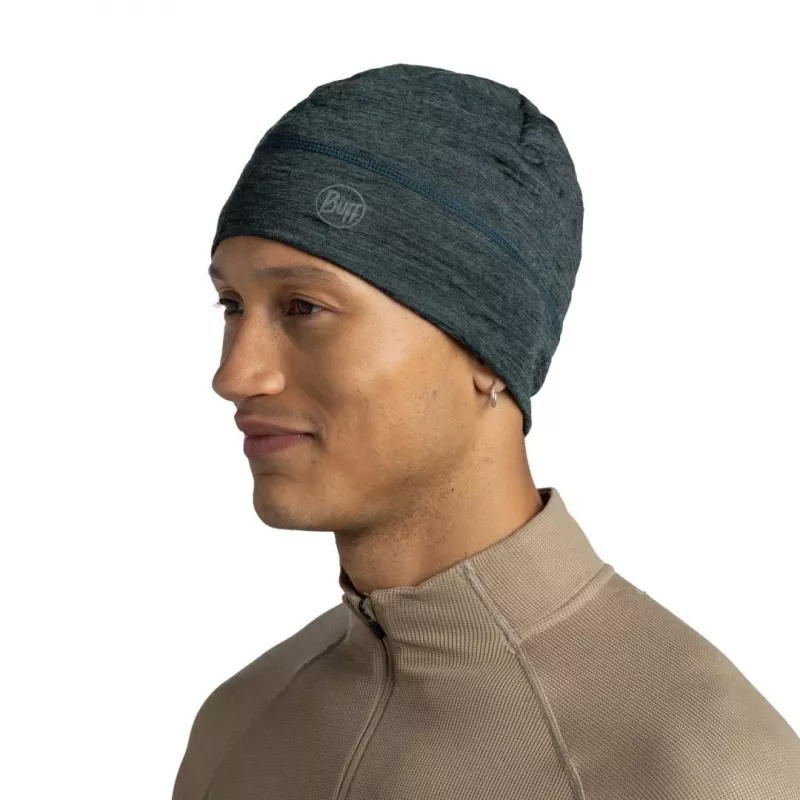 Kepurė Buff Merino Lightweight Multistripes Forest — Buff merino vilnos lengva kepurė, unisex, tamsiai žalia, 125 g/m²