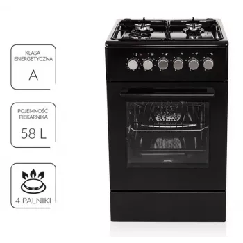 MPM MPM-56-KGM-12B dujinė/elektrinė viryklė Juoda