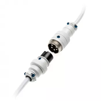 Susuktas USB laidas Ducky White Edition DACOC2-WHT1, nuimamas, baltos susuktos konstrukcijos