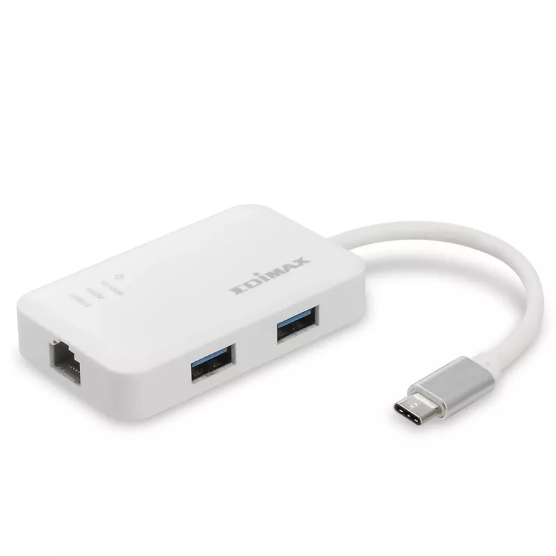 Edimax EU-4308 nešiojamojo kompiuterio dokas / prievadų atkartotuvas USB 3.2 Gen 1 (3.1 Gen 1) Type-C baltas