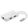 Edimax EU-4308 nešiojamojo kompiuterio dokas / prievadų atkartotuvas USB 3.2 Gen 1 (3.1 Gen 1) Type-C baltas
