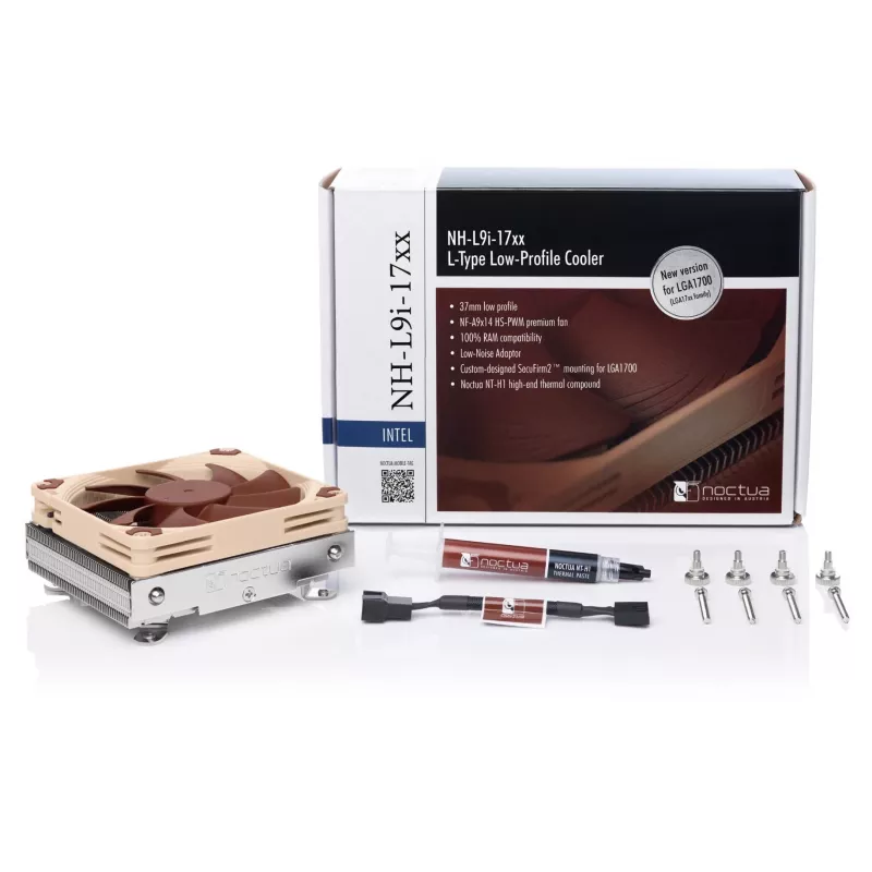 Noctua Cooler NH-L9i 17xx Procesoriaus aušintuvas 9,2 cm smėlio, rudos spalvos 1 vnt.
