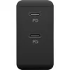 Vidinis įkroviklis Goobay 61757 Greitasis įkrovimas USB Type-C 2 prievadai Juodas