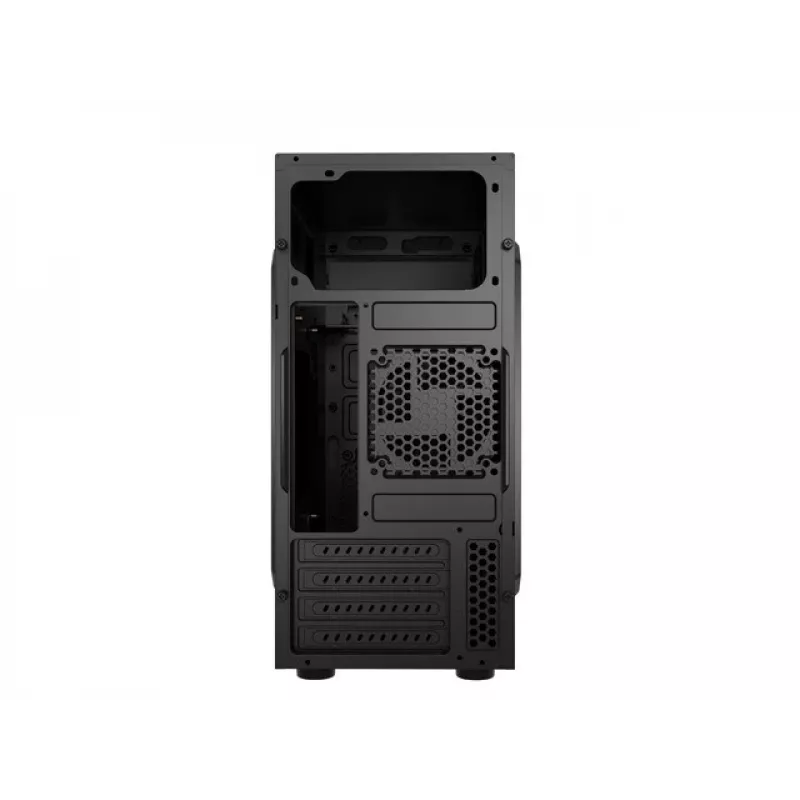 PC korpusas NATEC Helix Mini Tower Juoda — microATX/Mini-ITX, 3x3,5 col. + 5x2,5 col., 33 cm GPU, USB-C/USB-A prievadai