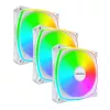 MONTECH RX120 PRO White 120mm ARGB Reverse Blade 3 rinkinys