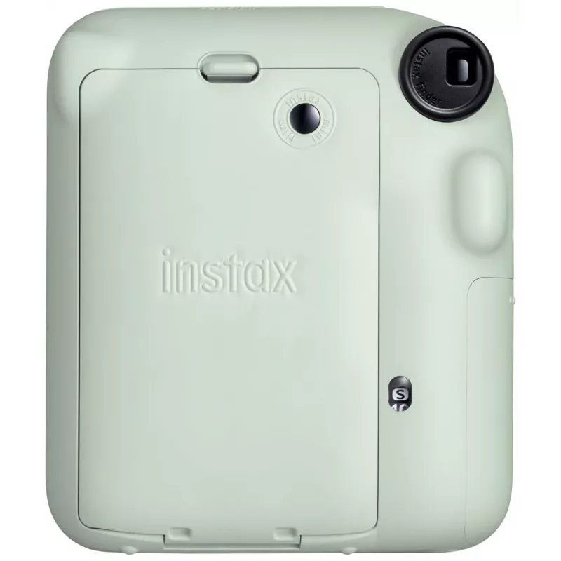 Momentinis fotoaparatas Fujifilm Instax Mini 12 žalia — nuotrauka 86x54 mm, juosta 62x46 mm, 60 mm židinio nuotolis