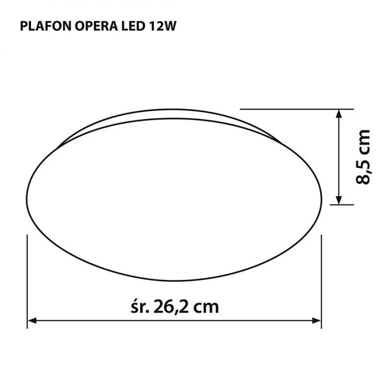 Modernus LED lubinis šviestuvas Activejet OPERA LED 12W