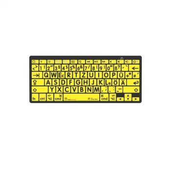 Logickeyboard LKB-LPBY-BTON-DE klaviatūra Bluetooth QWERTZ vokiečių k. juoda - geltona (LKB-LPBY-BTON-DE)