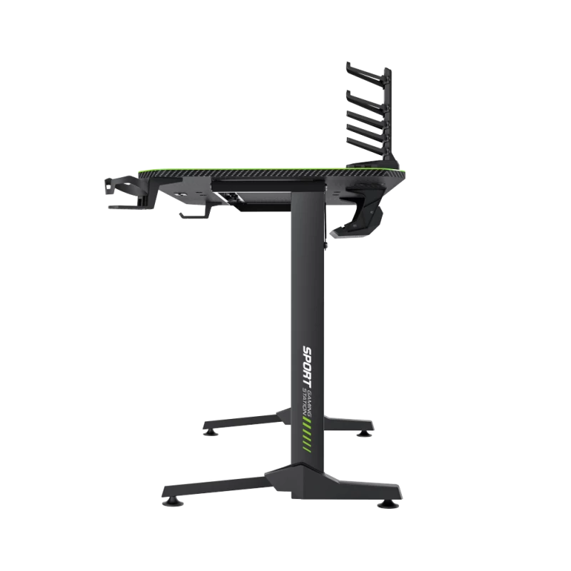 Stalas GameMax D140-CARBON – žaidimų/biuro stalas, neto svoris 20,5 kg, bruto matmenys 125×795×682 mm