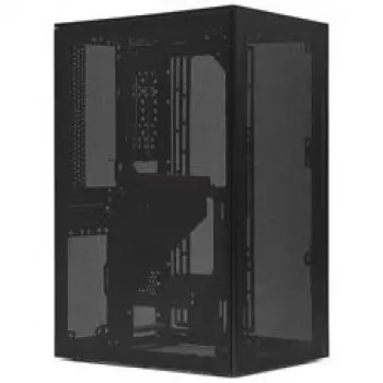 ssupd Meshroom S V2 Mini PC korpusas, ATX palaikymas, tinklinis priekis, paruoštas PCIe 5.0 — juodas