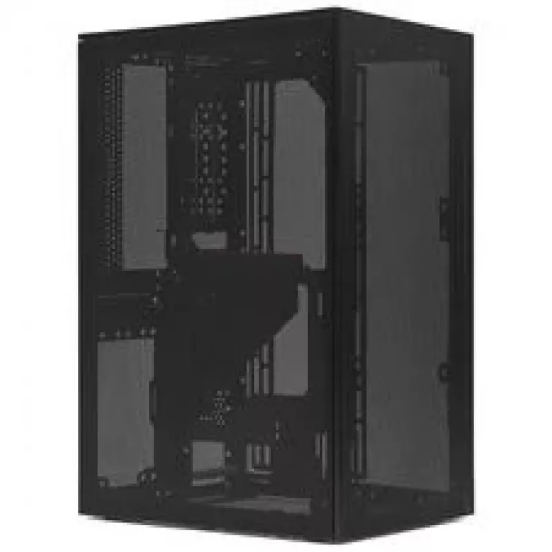 ssupd Meshroom S V2 Mini PC korpusas, ATX palaikymas, tinklinis priekis, paruoštas PCIe 5.0 — juodas