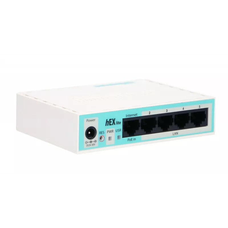 Mikrotik hEX lite laidinis maršrutizatorius Balta