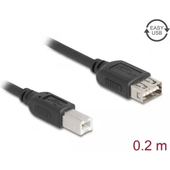 USB laidas DeLOCK 81528 0.2m USB B USB A juodas USB 2.0