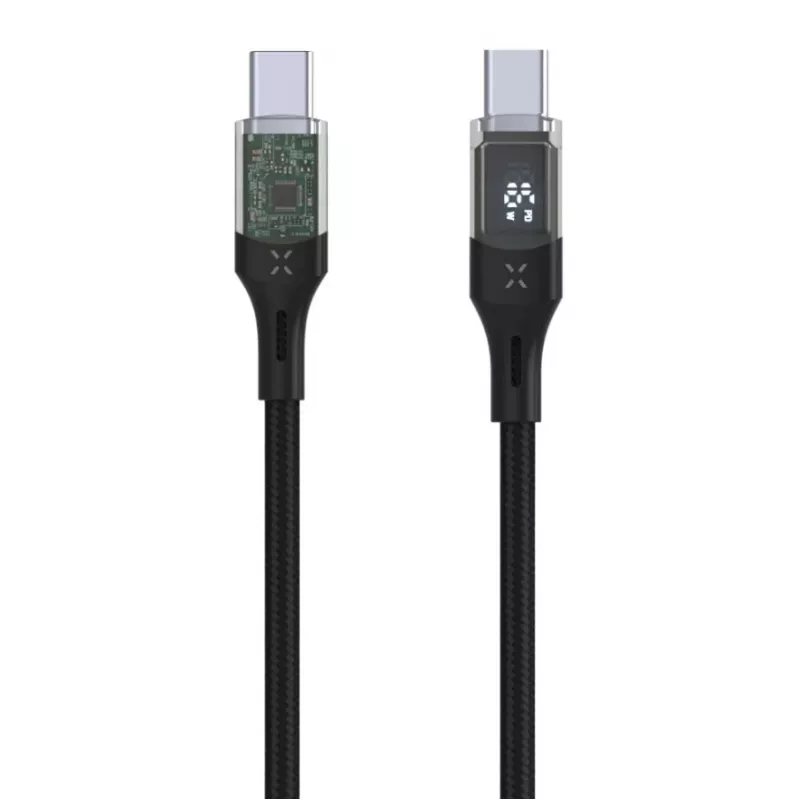 Fiksuotas | USB-C/USB-C laidas su vaizdo perdavimu, PD palaikymu, 2m, USB 2.0, 100W | FIXDD-CC2-BK