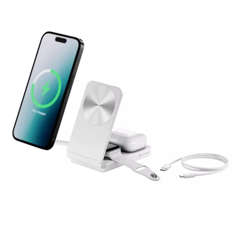 ALOGIC A31FWCWH Įkroviklis Vidinis USB Belaidis Greitas Įkrovimas Balta