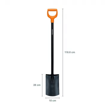 Kastuvas Fiskars 131403 — Fiskars sodo kastuvas modelis 131403, plieninė geležtė, medinė rankena