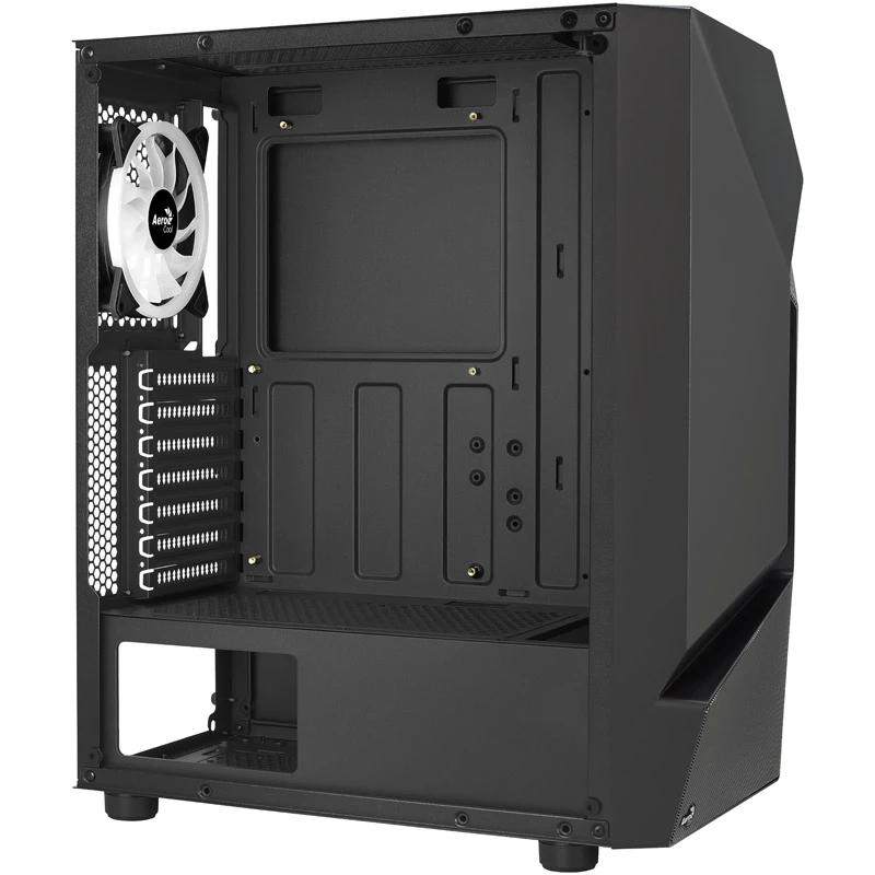 Aerocool Scape-G-BK-v2 Midi-Tower, grūdintas stiklas, FRGB - juoda