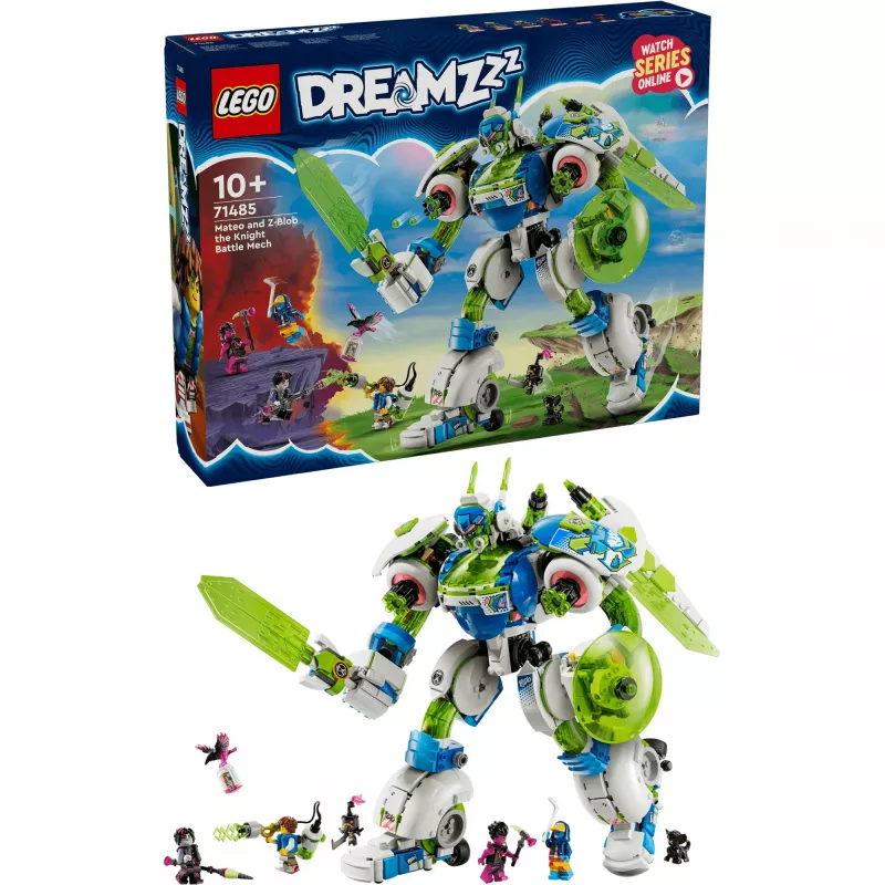 Konstruktorius LEGO Mateo ir Z-Blob riterio mecha rinkinys 71485 — minifigūrėlė ir statomas mechaninis žaidimo rinkinys