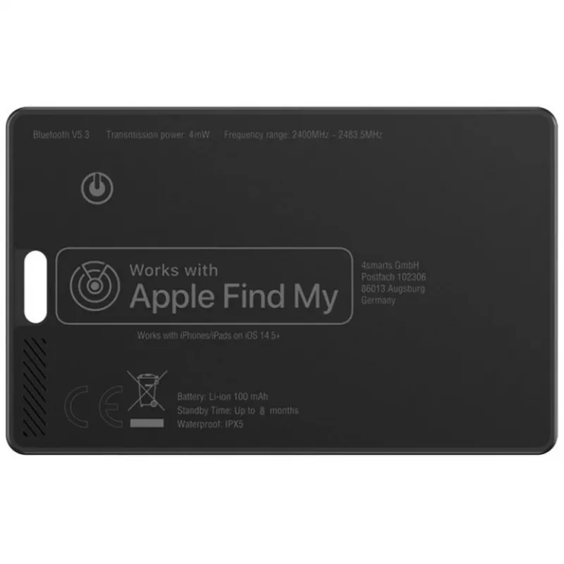 4smarts Standort-Finder SkyTag Card ReCharge, juoda