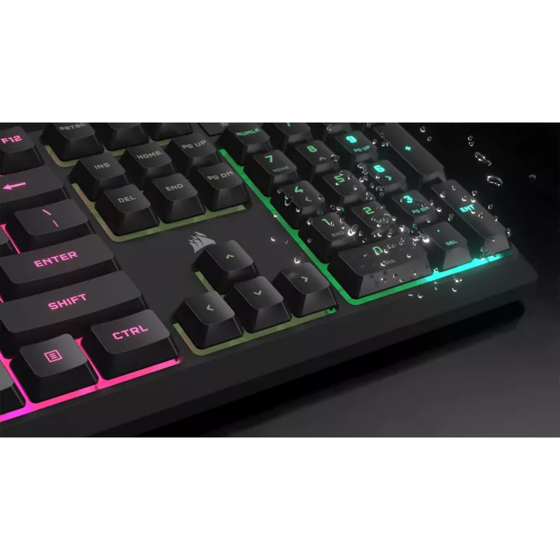 Corsair CH-9226D65-DE klaviatūra žaidimams USB QWERTZ vokiška pilka
