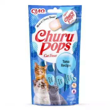INABA Churu Pops tunas – skanėstai katėms – 4x15 g