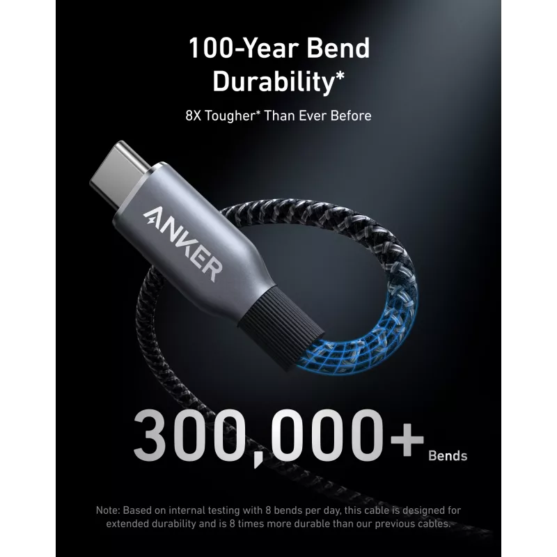 Anker Innovations Prime USB-C į kabelį 90cm 240W Perdirbtas-pintas - Kabelis - Skaitmeninis/Duomenų (A88E2011)