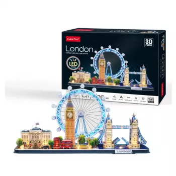 3D dėlionė CubicFun Cubic Fun City Line London LED 107 vnt.