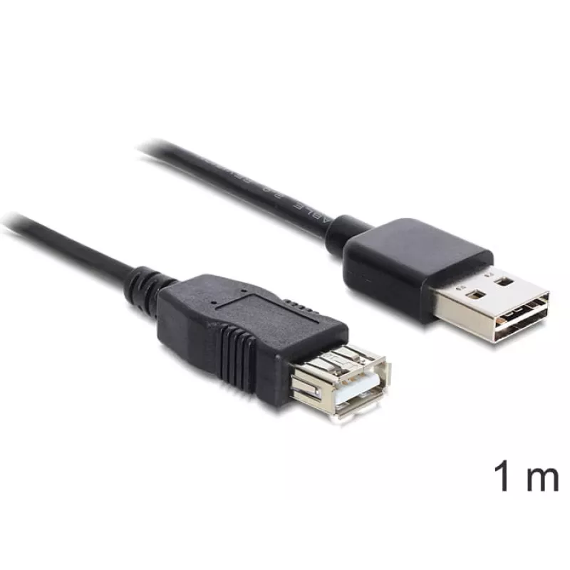 USB laidas DeLOCK EASY-USB 2.0-A 1m Juoda
