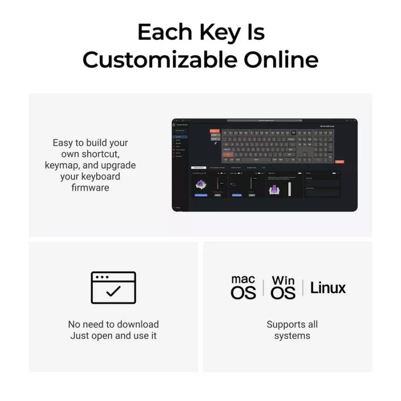 Mechaninė klaviatūra Keychron Q6 HE QMK su Gateron Double‑Rail magnetiniais stabilizatoriais