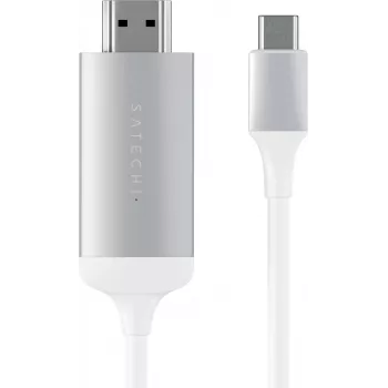 Vaizdo kabelio adapteris Satechi ST-CHDMIS — USB Type-C į HDMI, 1,8 m, sidabrinis