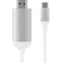 Vaizdo kabelio adapteris Satechi ST-CHDMIS — USB Type-C į HDMI, 1,8 m, sidabrinis