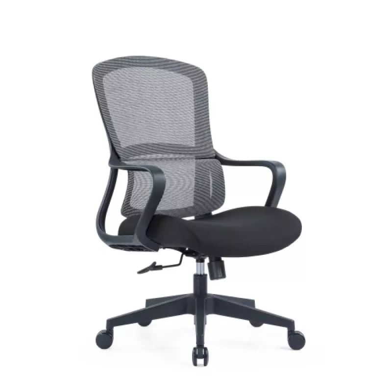 Up Up Darwin ergonominė biuro kėdė juoda, juodas audinys + pilkas tinklelis